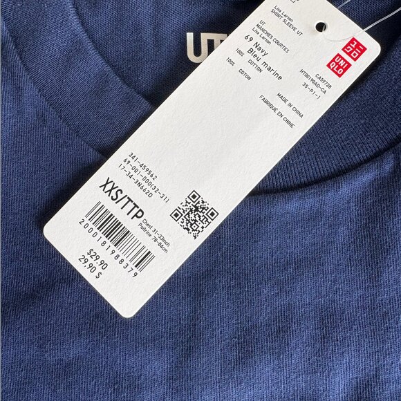 UNIQLO Lisa Larson UT "Peace for All" Graphic Tee, XXS, Navy - Picture 4 of 12